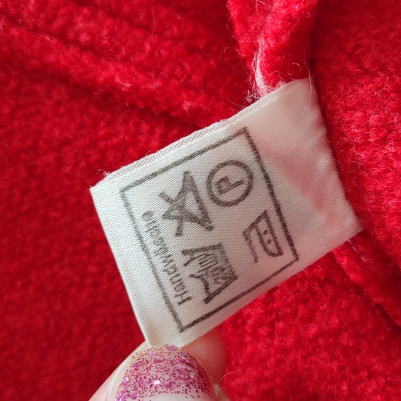 Geiger Tyrol Size 36 Austria Pure New Wool Red Button Front Sweater Jacket - Picture 12 of 16